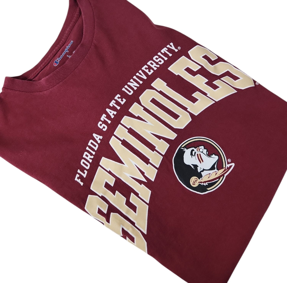 Champion, Woman's Seminoles Tee, in Great Condition, no Pulls,or Spots, Sz L - Picture 2 of 6